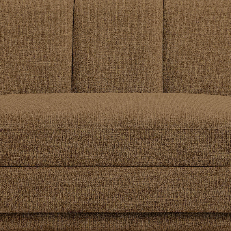 Tissu rembourré Landis 8 pièces Landis Canapé modulaire modulaire, Tissu brun