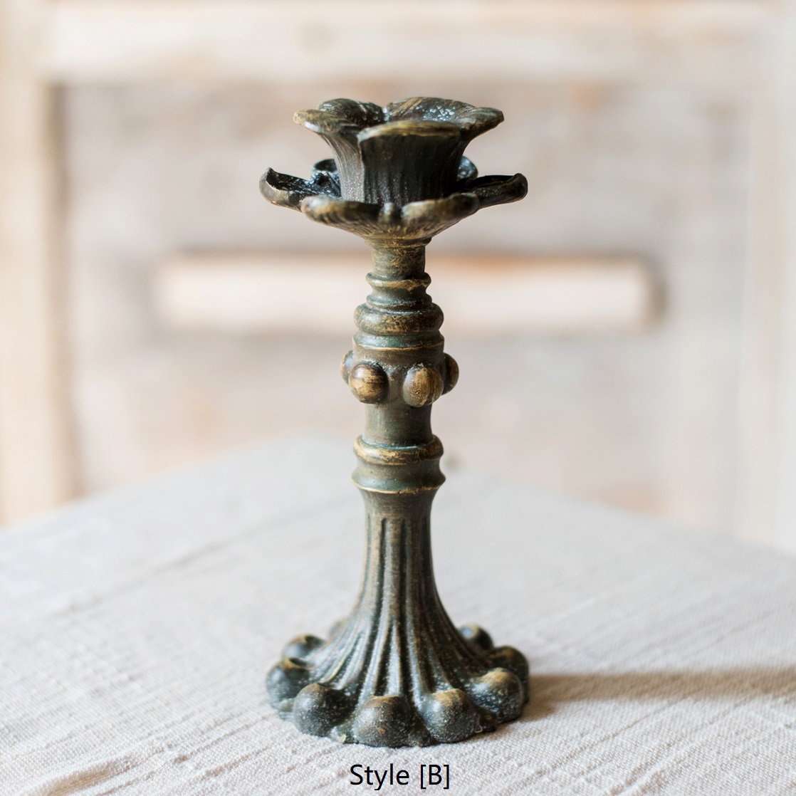 Astoria Grand Classic French Small Resin Candlestick | Wayfair