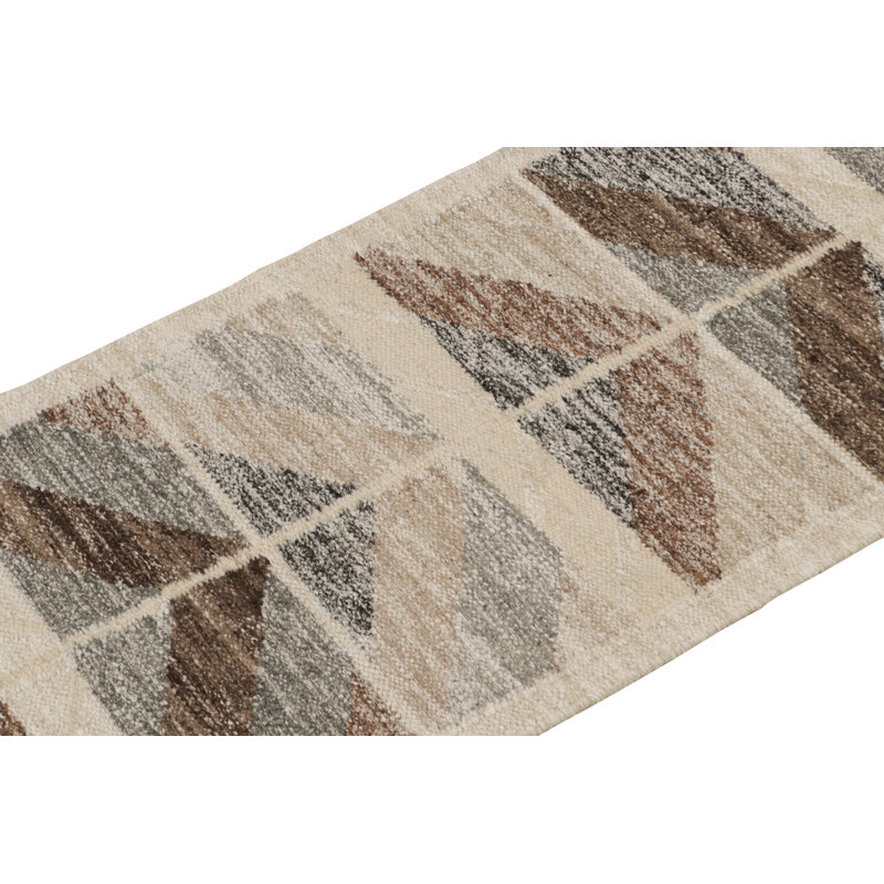 Scandinavian Wool Geometric Area Rug, Rectangle 13' x 19'