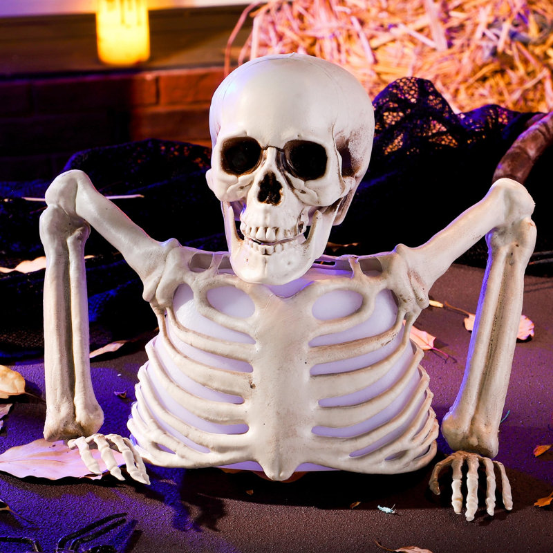 Décorations d'Halloween pour l'extérieur squelette illuminé