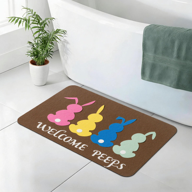 Tapis de bain anti-dérapant en papier pour la salle de bain et la cuisine, 32 x 20 po
