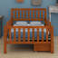 Wood Platform Bed With Guardrails On Both Sides And Storage Drawers-773853605