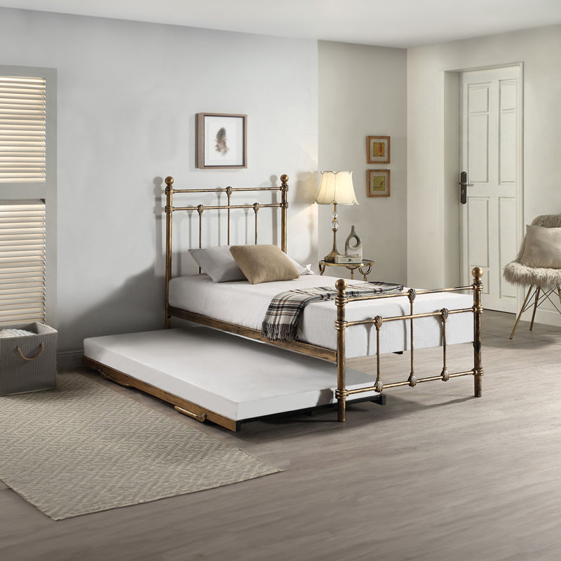 BAYFORD UK Single - DE 90 X 190 Cm Metal Bed, Brass