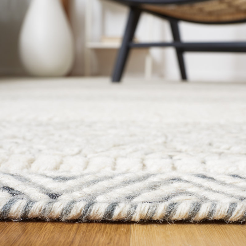 Gray Hand-knotted Wool 4' x 6' Rectangular Rug