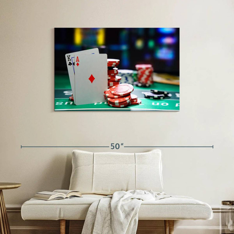 Senne Casino Game Table, 26" H x 39" W