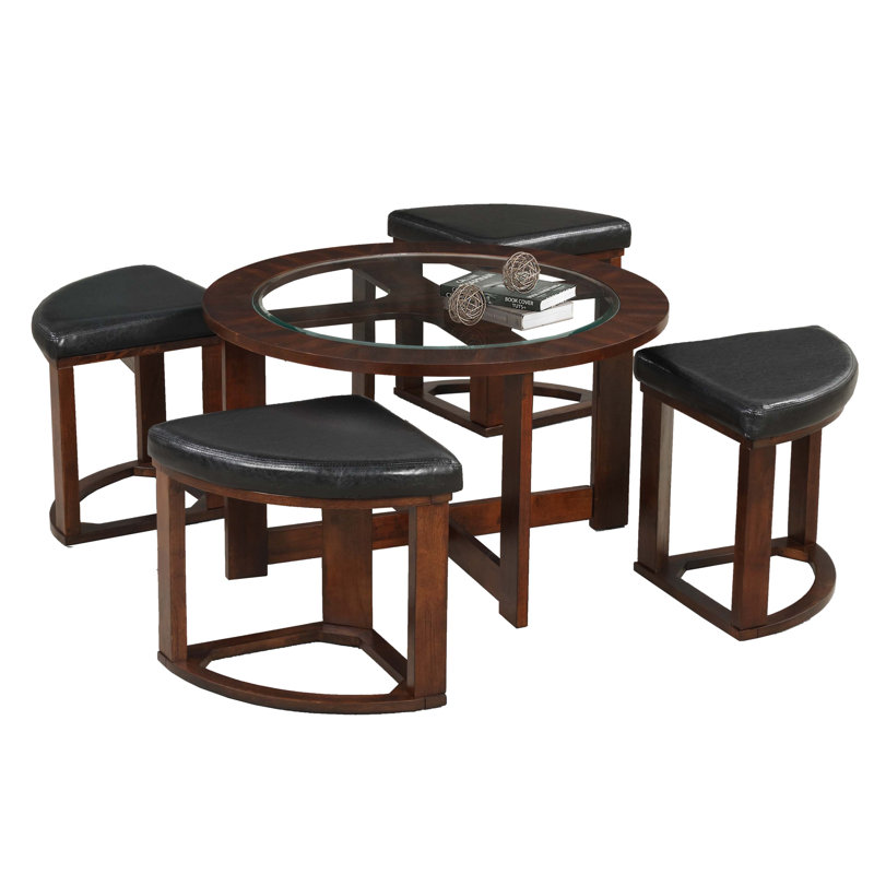 Table basse avec tabourets gigognes Landaverde