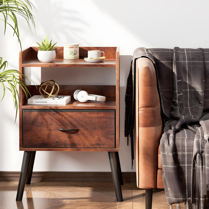 Table de chevet avec table de bout