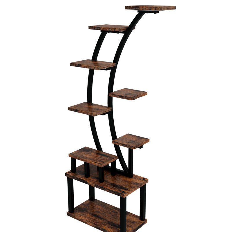 Support pour plante d'intérieur 9 avec lumières de croissance Spectrum, 3 modes d'éclairage, construction, espaces de 63,6 po de hauteur et design