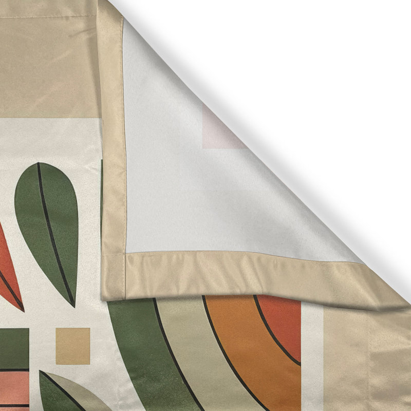 Monstera Kitchen Curtain, 55" W x 30" L