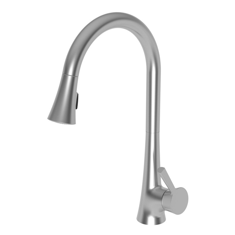 Vespera Single Handle Pull Down Kitchen Faucet, Stainless Steel (PVD)
