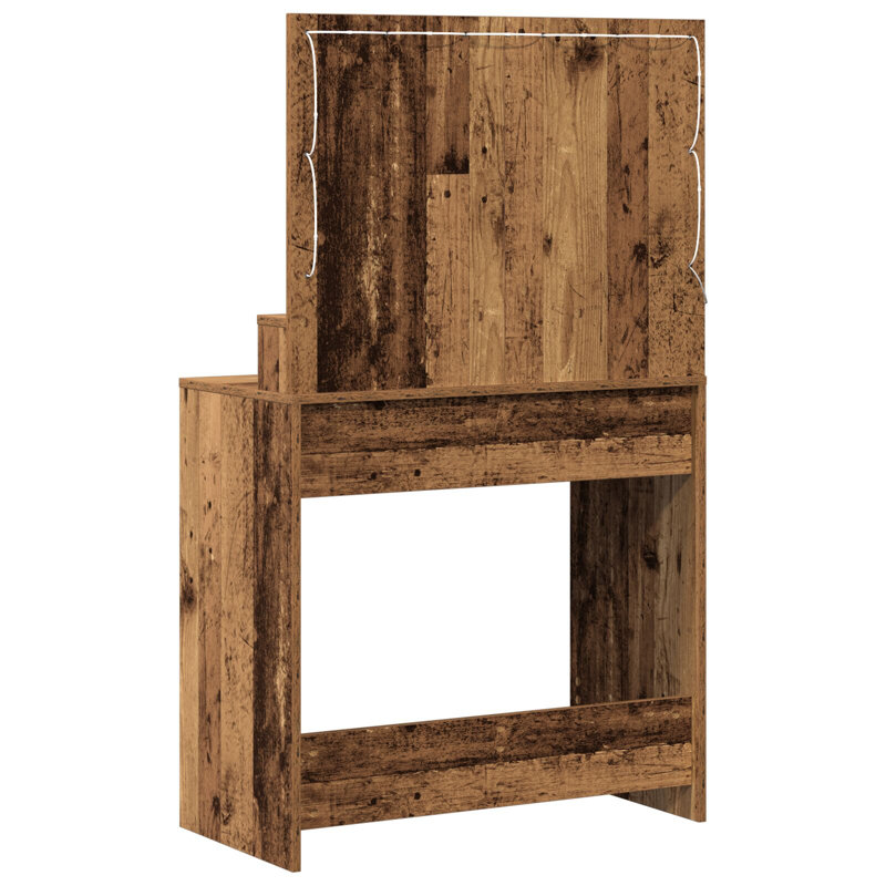 Wood 79 X 41 X 135 Cm Mirror Dressing Table, Old Wood