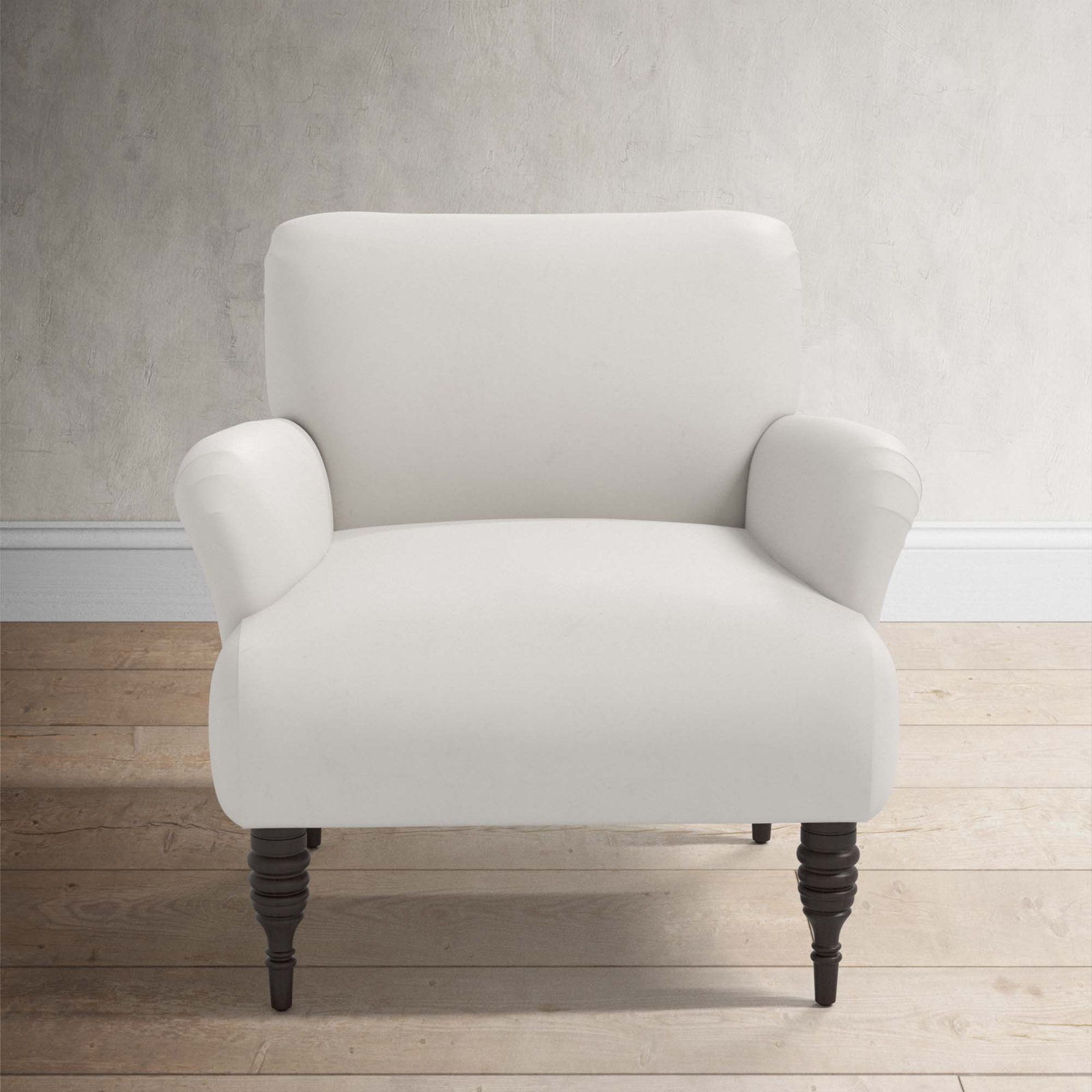Allura Armchair, Bella Light Gray Performance Velvet