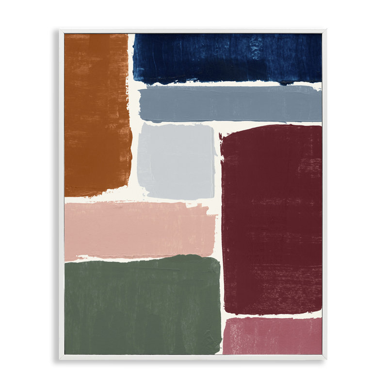 Art de giclée encadrée de formes asymétriques par Victoria Barnes, Giclée encadrée blanc bord de mer, H 30 po x l 24 po