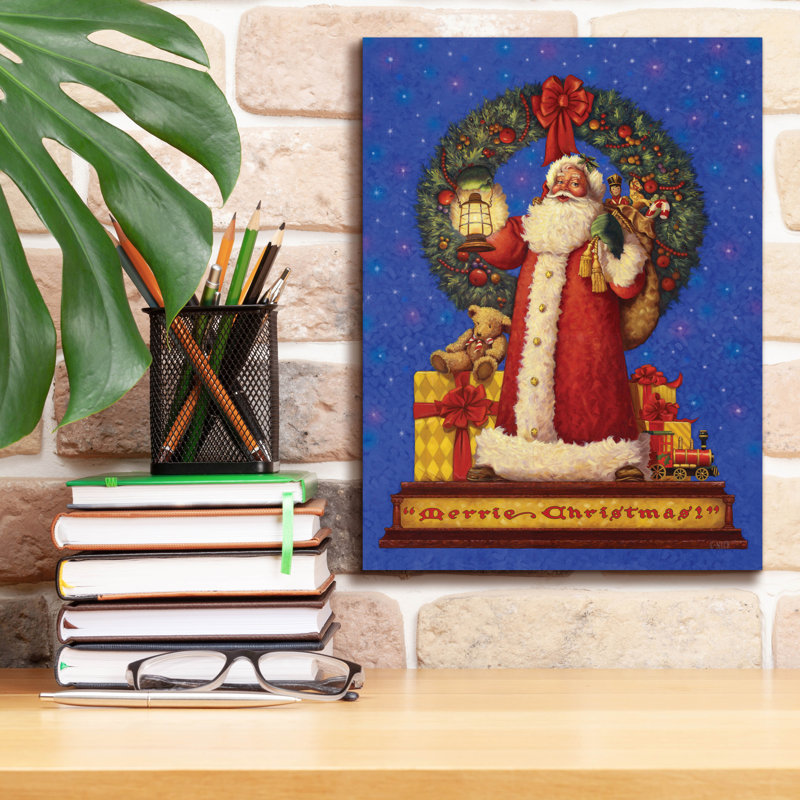 «Victorian Santa» par Christopher Nick, art mural sur toile, H 16 po x l 12 po x P 0,75 po