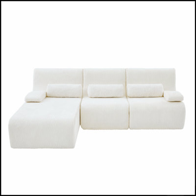 Canapé d'angle moderne de 250 cm (98 pouces) en forme de L, modulable, pour un salon confortable et polyvalent