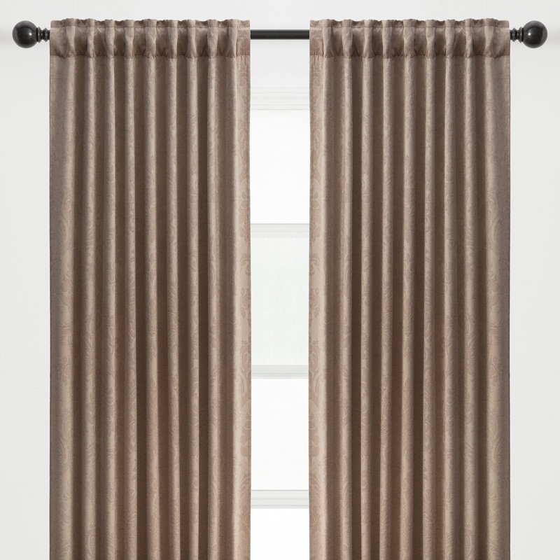 Paire de rideaux obscurcissant Berlinda, Taupe, l 52" x L 63"