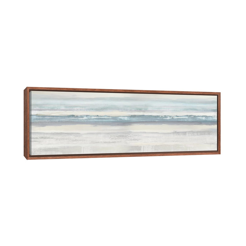 «Boundless Aqua», reproduction d'art sur toile encadrée, H 12 po x l 36 po, Brun, Impression encadrée sans passe-partout