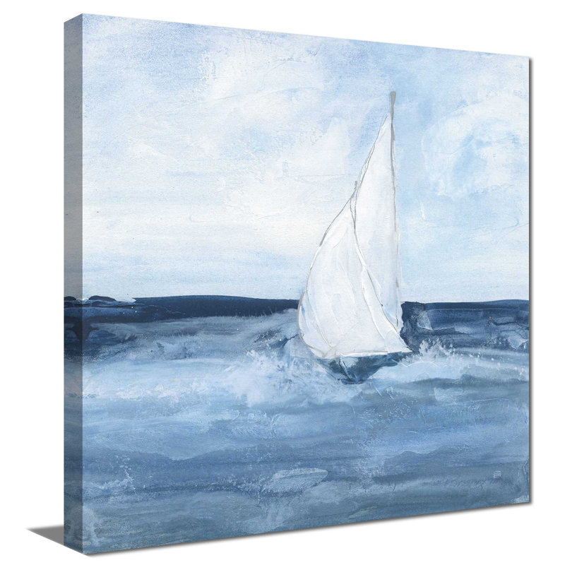 Voiliers I - Peinture, L 18 po x H 18 po, Toile tendue