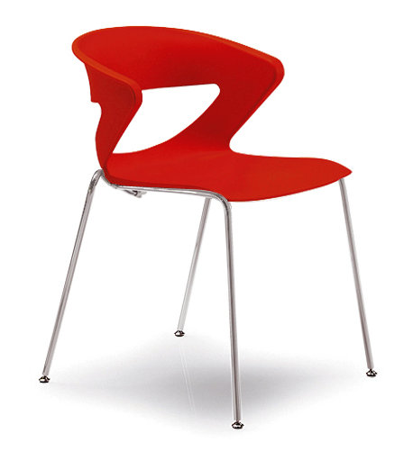 Chaise d'invité Kreature, rouge