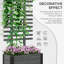 Jardinière d'extérieur en bois avec roues-1383170274