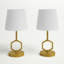 Lampes de table 17 po H 17,75 po or et blanc