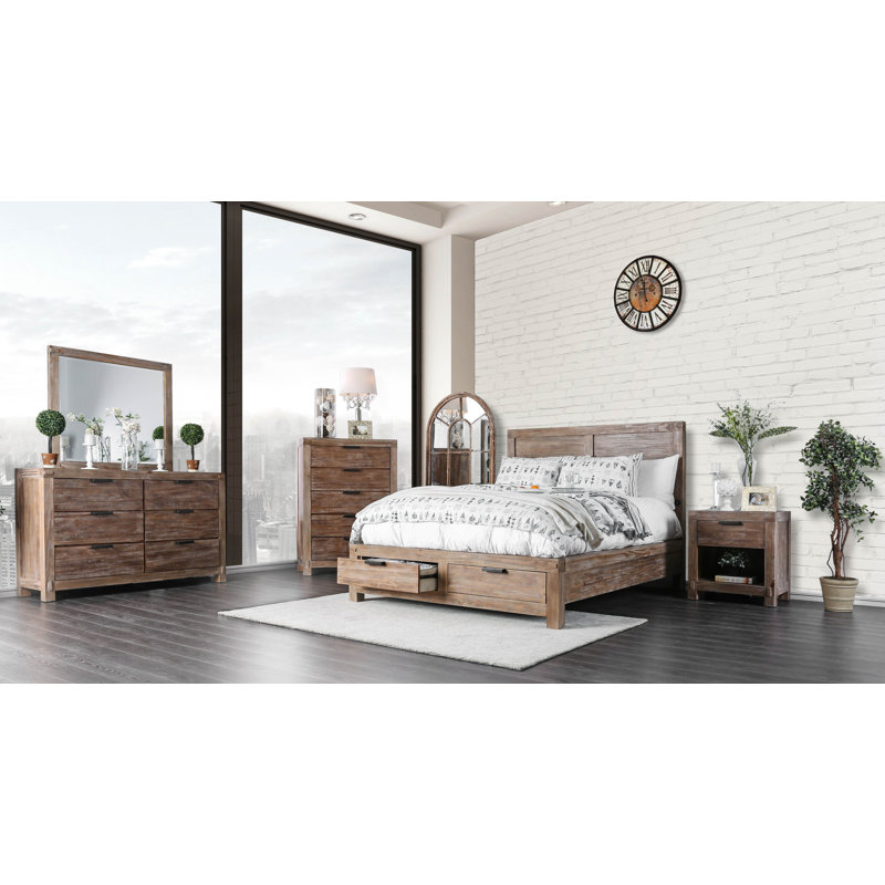 Truston Solid Wood Piece Bedroom Set