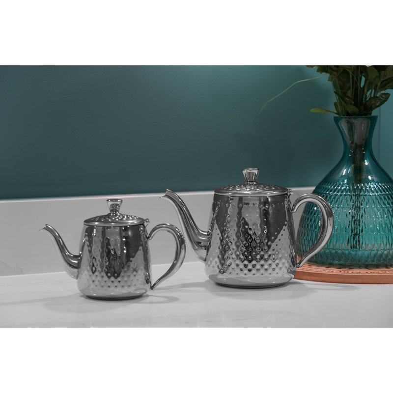 Grunwerg Café Olé Stainless Steel Dots, Silver, 1 L