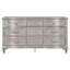 Commode et commode en chêne argenté, rangement polyvalent pour chambre à coucher / salon