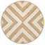 Adwin Two-Tone Chevron Round Jute Cream/Natural Rug-2050652495