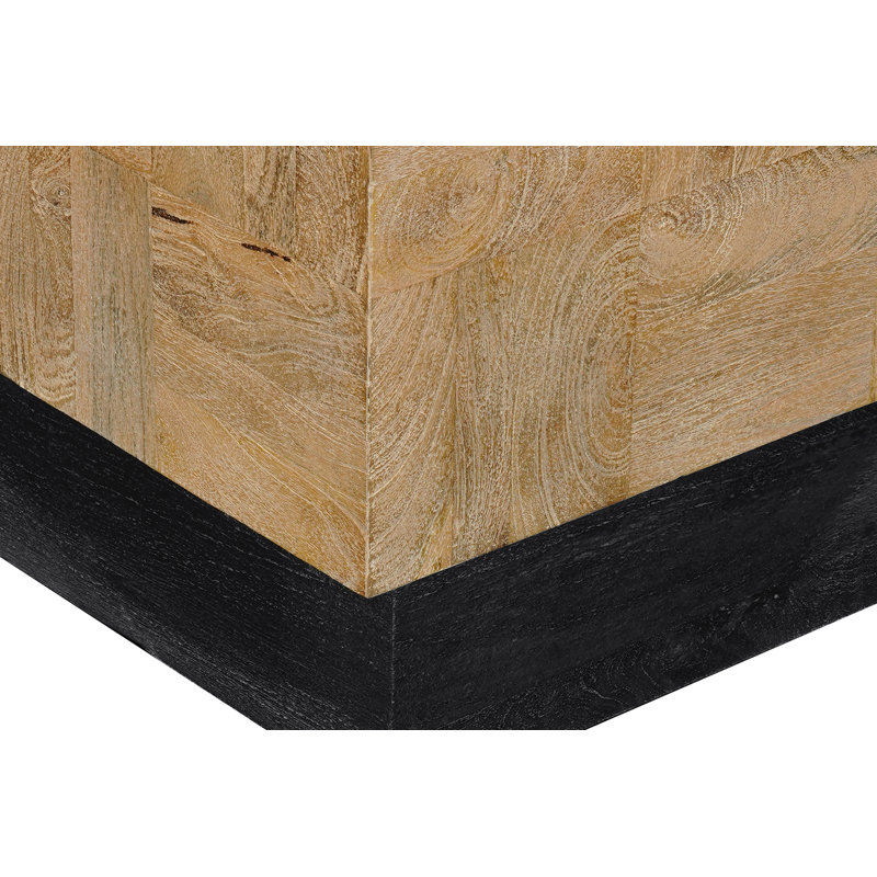 Table de bout en bois massif Hollingsworth, Brun, Noir