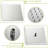 Brushed Nickel 16 Inch Square Dual Shower Head, Ceiling Mounted Mount Square, Color-120951929