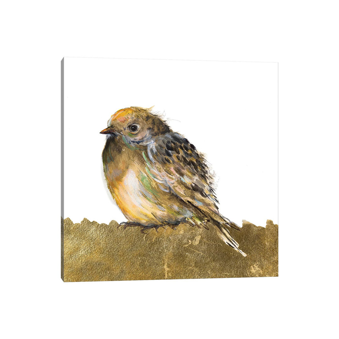 Gold Bird by Patricia Pinto - Wrapped Canvas Print