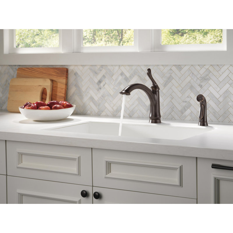 Linden Pull Out Sprayer Kitchen Sink Faucet, Single Handle Kitchen Faucet, Venetian Bronze