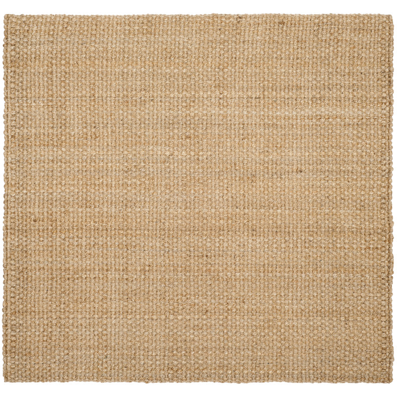 Tapis à motif géométrique en jute naturel touffeté à la main Carolene de Erroll Pollux, Carré 5 pi