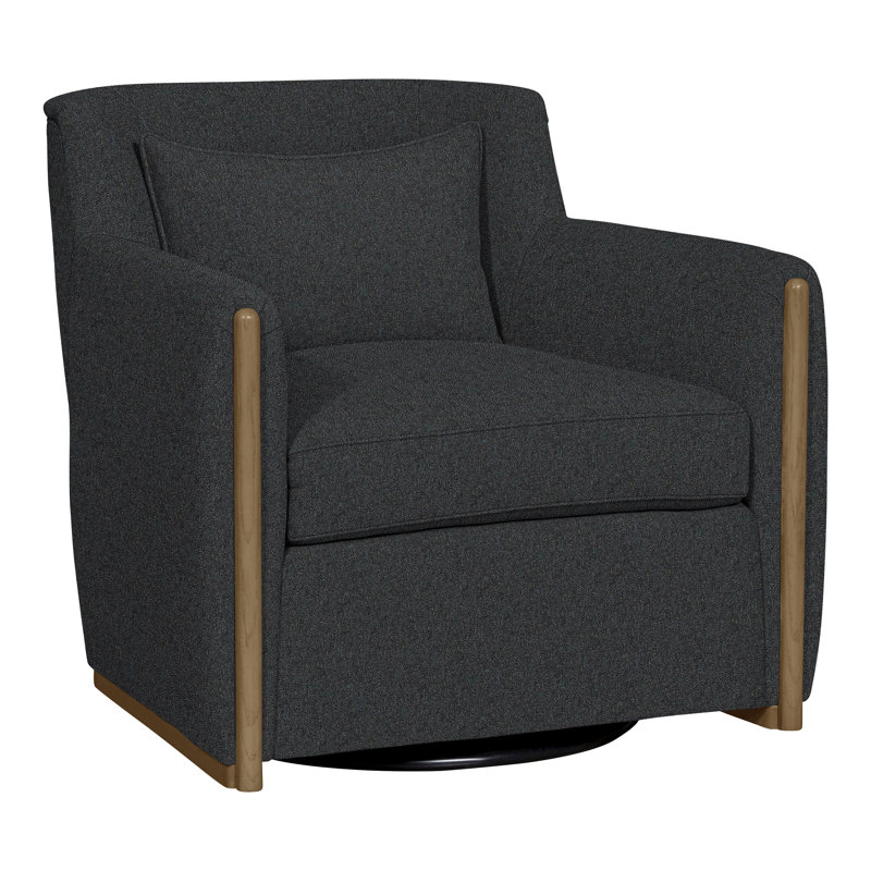 Thom Filicia Home Swivel Armchair, Ian Lagoon 100% Polyester, Hampton