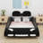 Race Car-Shaped Platform Bed With Wheels-1650053118