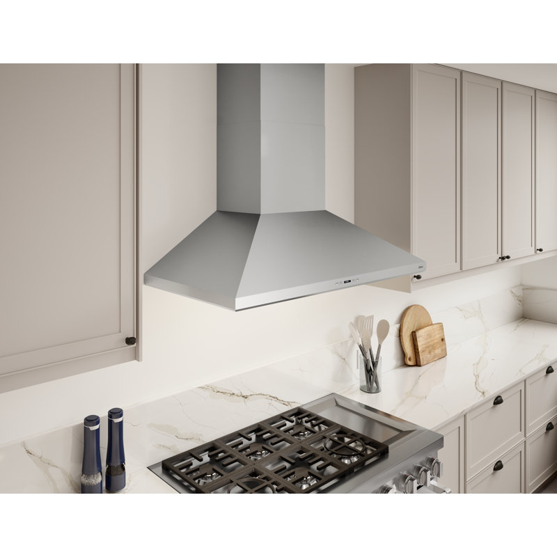 Core Zephyr Siena Pro 48 In. 1200 CFM Wall Mount Range Hood With LED Light In Stainless Steel