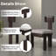 Ensemble de salle à manger rectangulaire à double piédestal avec chaise rembourrée-2035309600-2035309629