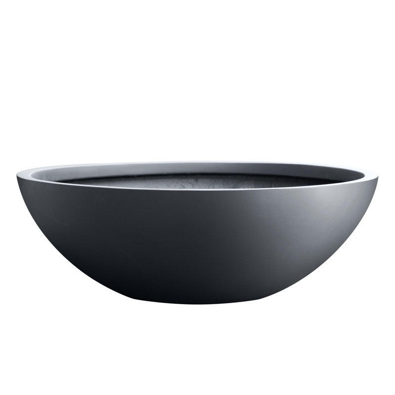 Aquita Handmade Pot Planter, 8" H x 24" W x 24" D, Gray