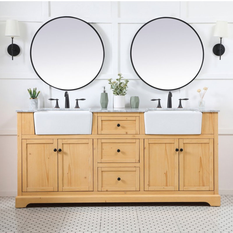 Meuble-lavabo double 72 po Pardue, Vert