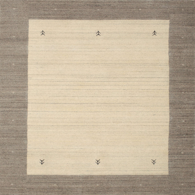 Tapis contemporain beige / brun, Rectangle 5 pi x 7 pi