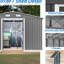 Outdoor Metal Building, Lockable, Grey Colouring Foundation Shed For Garden Use-115808174