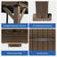 Pergola murale de terrasse avec toit en acier galvanisé incliné-113196380-119304846