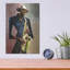 «Sax Player» par Manasseh Johnson, art mural en métal, 12 po x 16 po-1335005624