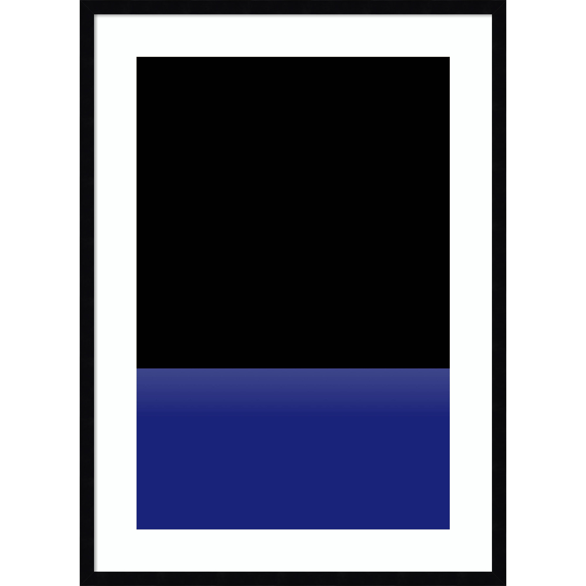 Sea by Alex Caminker Wood Framed Wall Art Print, Black , 33" H x 24" W