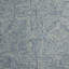Tapis bleu géométrique en laine crocheté à la main-1403815736