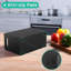Black Kitchen Utensil Holder For Countertop - Wooden Large Utensil Caddy Organizer For Counter - 3 Compartment Cooking Utensil Crock For Silverware Spoon Spatula