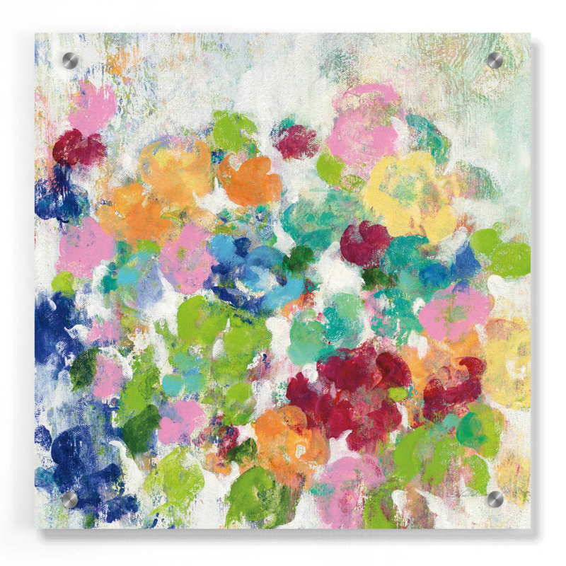 Hydrangea Bouquet III Colorful Acrylic Wall Art, 36" x 36"