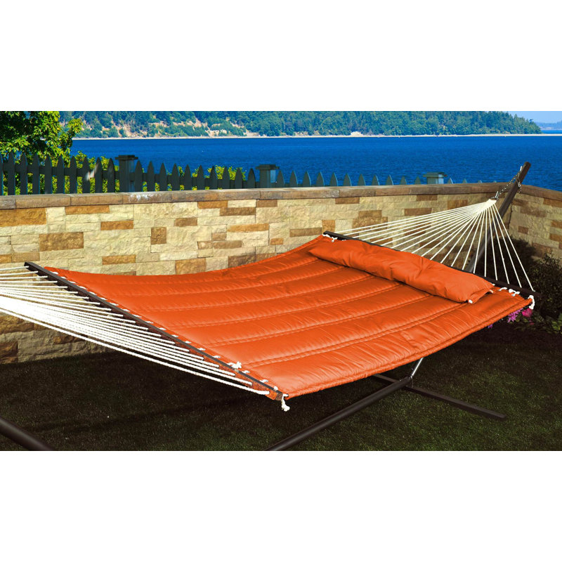 Hamac de camping double matelassé Calla, Orange