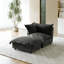 Upholstered Armchair with Footstool-947081469
